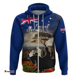 australia anzac day hoodie the lonesome pine