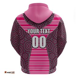 nrl panthers hoodie mix dot aboriginal pink version