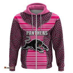 nrl panthers hoodie mix dot aboriginal pink version