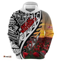 personalised new zealand waitangi and anzac day hoodie
