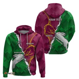 personalised broncos and rabbitohs hoodie 2024 together dynamic style