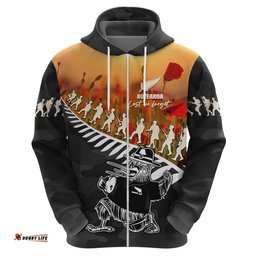 new zealand anzac rugby hoodie soldier fern with kiwi bird