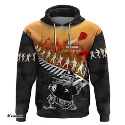 new zealand anzac rugby hoodie soldier fern with kiwi bird