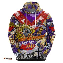 personalised storm anzac day hoodie aboriginal rising sun dt02