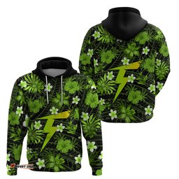 australian thunder cricket hoodie baeuty pacific hibiscus and polynesian pattern