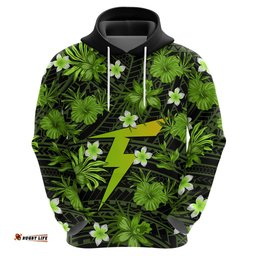 australian thunder cricket hoodie baeuty pacific hibiscus and polynesian pattern