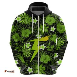 australian thunder cricket hoodie baeuty pacific hibiscus and polynesian pattern