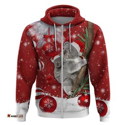 australia christmas hoodie santa koala ver02