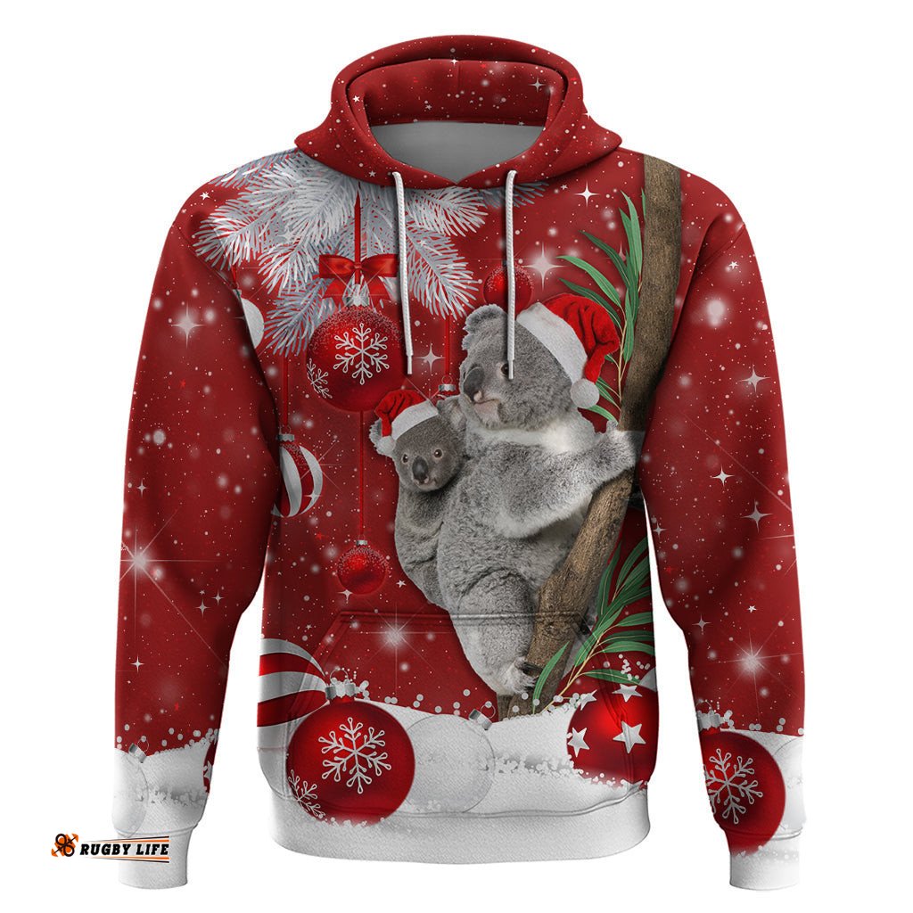 australia christmas hoodie santa koala ver02