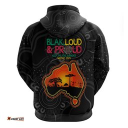 blak loud and proud naidoc 2024 hoodie indigenous aboriginal