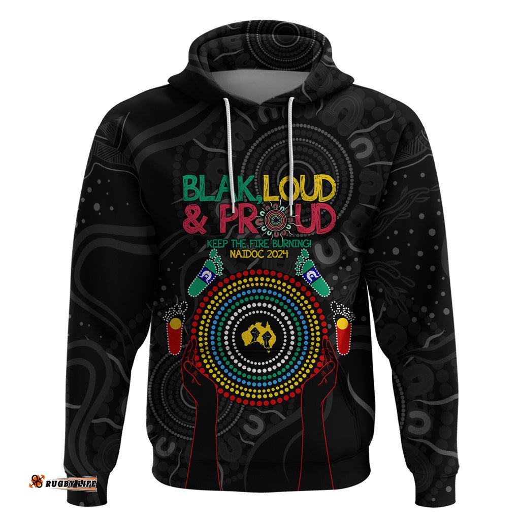 blak loud and proud naidoc 2024 hoodie indigenous aboriginal