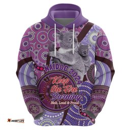 personalised australia koala naidoc 2024 hoodie keep the fire burning