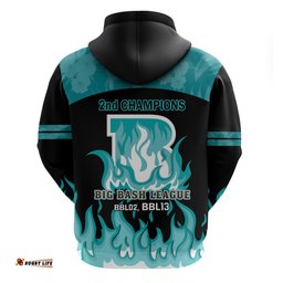 personalised bbl brisbane heat hoodie 2nd champions 2024 new history