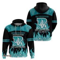 personalised bbl brisbane heat hoodie 2nd champions 2024 new history