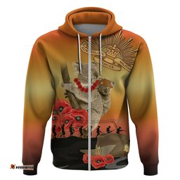 australia koala soldier style hoodie last post lest we forget