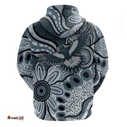 magpies aboriginal art hoodie