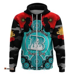 brisbane heat anzac 2024 hoodie lest we forget poppy mix camouflage