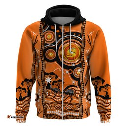 perth scorchers cricket hoodie happy australia day aboriginal art