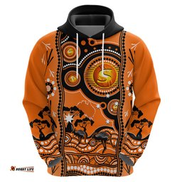 perth scorchers cricket hoodie happy australia day aboriginal art
