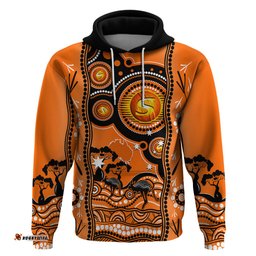 perth scorchers cricket hoodie happy australia day aboriginal art
