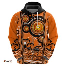 perth scorchers cricket hoodie happy australia day aboriginal art