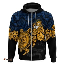 custom parra eels rugby hoodie hibiscus and turtle with polynesian pattern