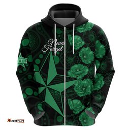 stars cricket never forget custom hoodie anzac day with poppy aboriginal