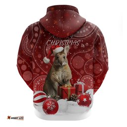 australia christmas wallaby hoodie aboriginal art