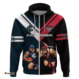 custom blues and bombers football hoodie 2024 together sporty