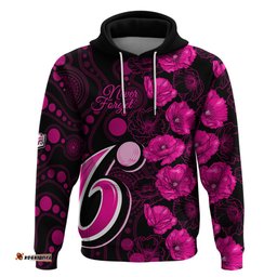 sixers cricket never forget custom hoodie anzac day with poppy aboriginal