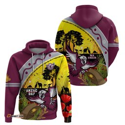 eagles rugby anzac day hoodie silvertails rosemary starry night