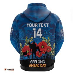 custom geelong football anzac hoodie gallipoli camouflage with poppies