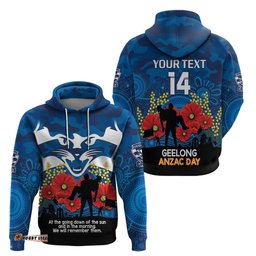 custom geelong football anzac hoodie gallipoli camouflage with poppies