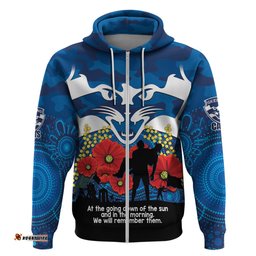 custom geelong football anzac hoodie gallipoli camouflage with poppies