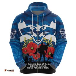 custom geelong football anzac hoodie gallipoli camouflage with poppies