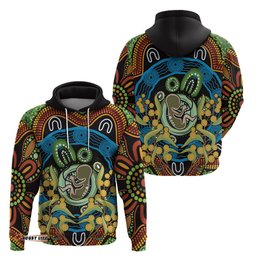 baby in the womb hoodie aboriginal art style