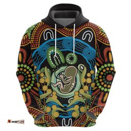baby in the womb hoodie aboriginal art style