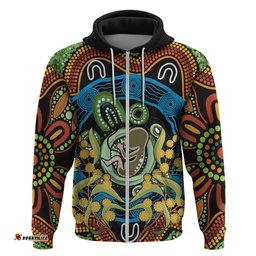 baby in the womb hoodie aboriginal art style