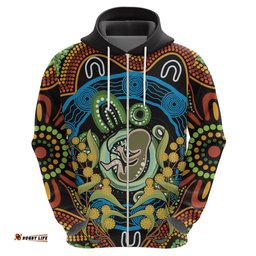 baby in the womb hoodie aboriginal art style