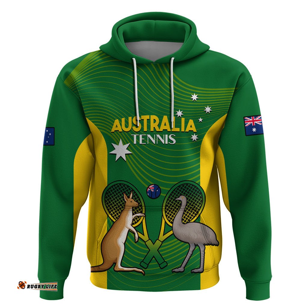 personalised australia tennis hoodie aussie pride national color