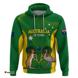 personalised australia tennis hoodie aussie pride national color