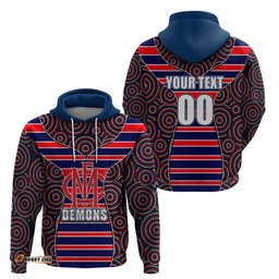 afl demons hoodie mix dot aboriginal