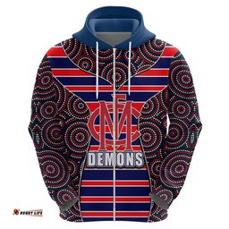 afl demons hoodie mix dot aboriginal