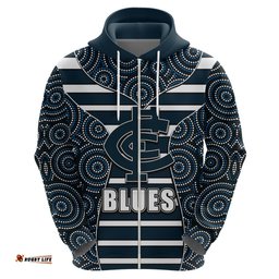 afl blues hoodie mix dot aboriginal