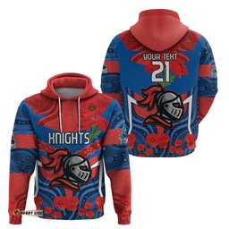 custom knights rugby anzac hoodie novocastrians gallipoli soldier with aboriginal art