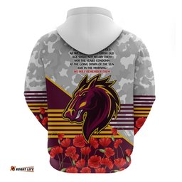 broncos rugby anzac day 2024 hoodie camouflage style