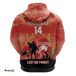 custom swans football anzac hoodie gallipoli camouflage with poppies