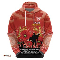 custom swans football anzac hoodie gallipoli camouflage with poppies