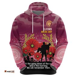 custom lions football anzac hoodie gallipoli camouflage with poppies