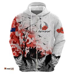 kei wareware tatou new zealand anzac day hoodie lest we forget